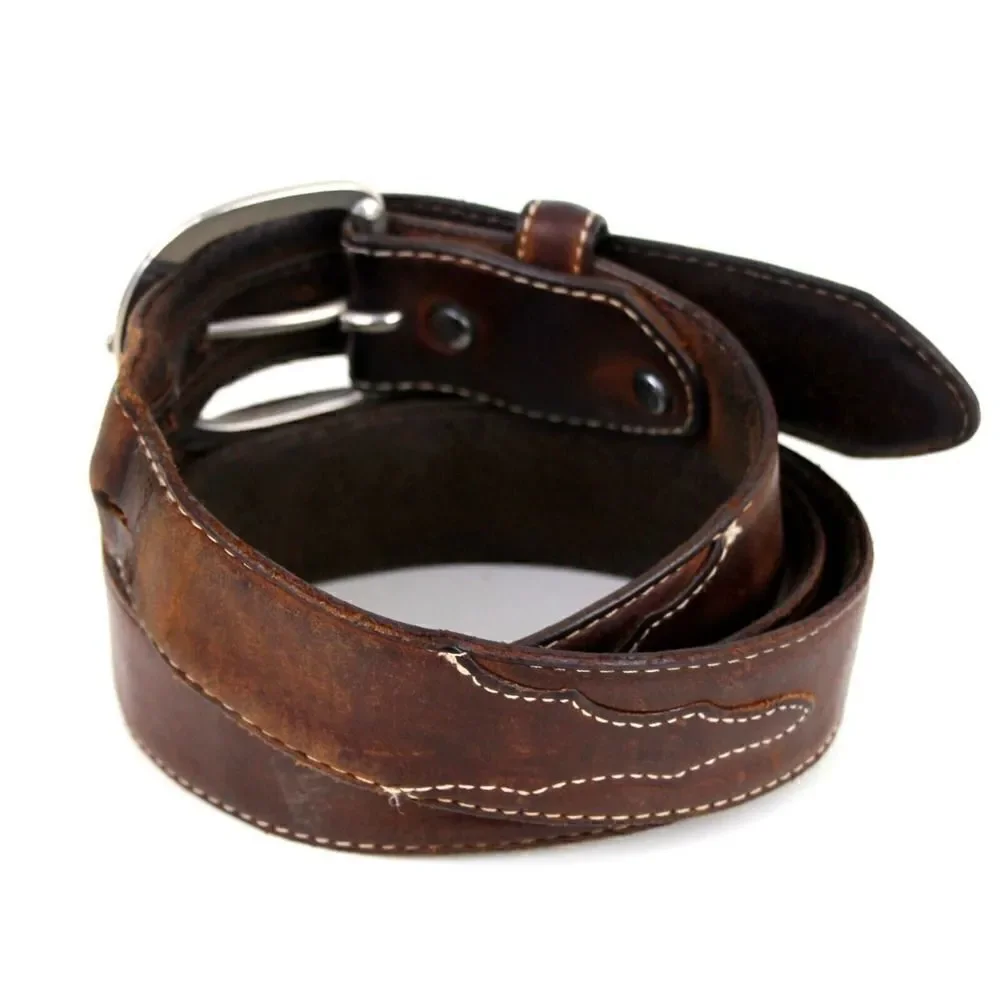 Vintage BROWN GENUINE LEATHER 1 3/8